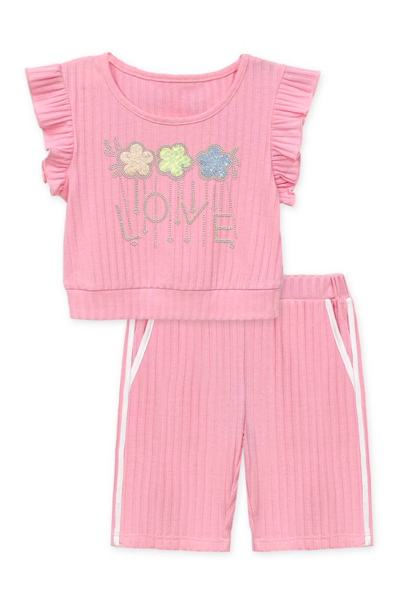 Toddler Girl 2pc Bermuda Short Set : Lilac