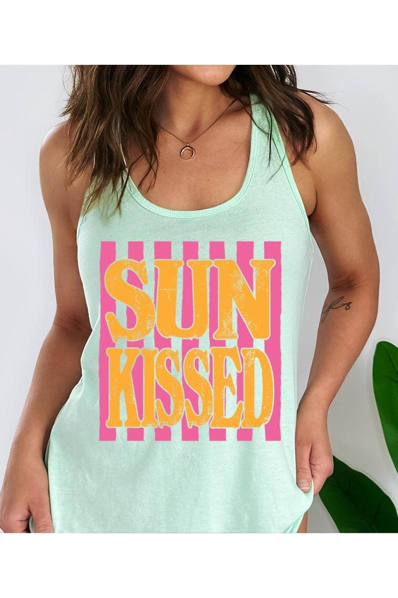 Women's Sun Kissed Graphic Racerback Tank: BANANA