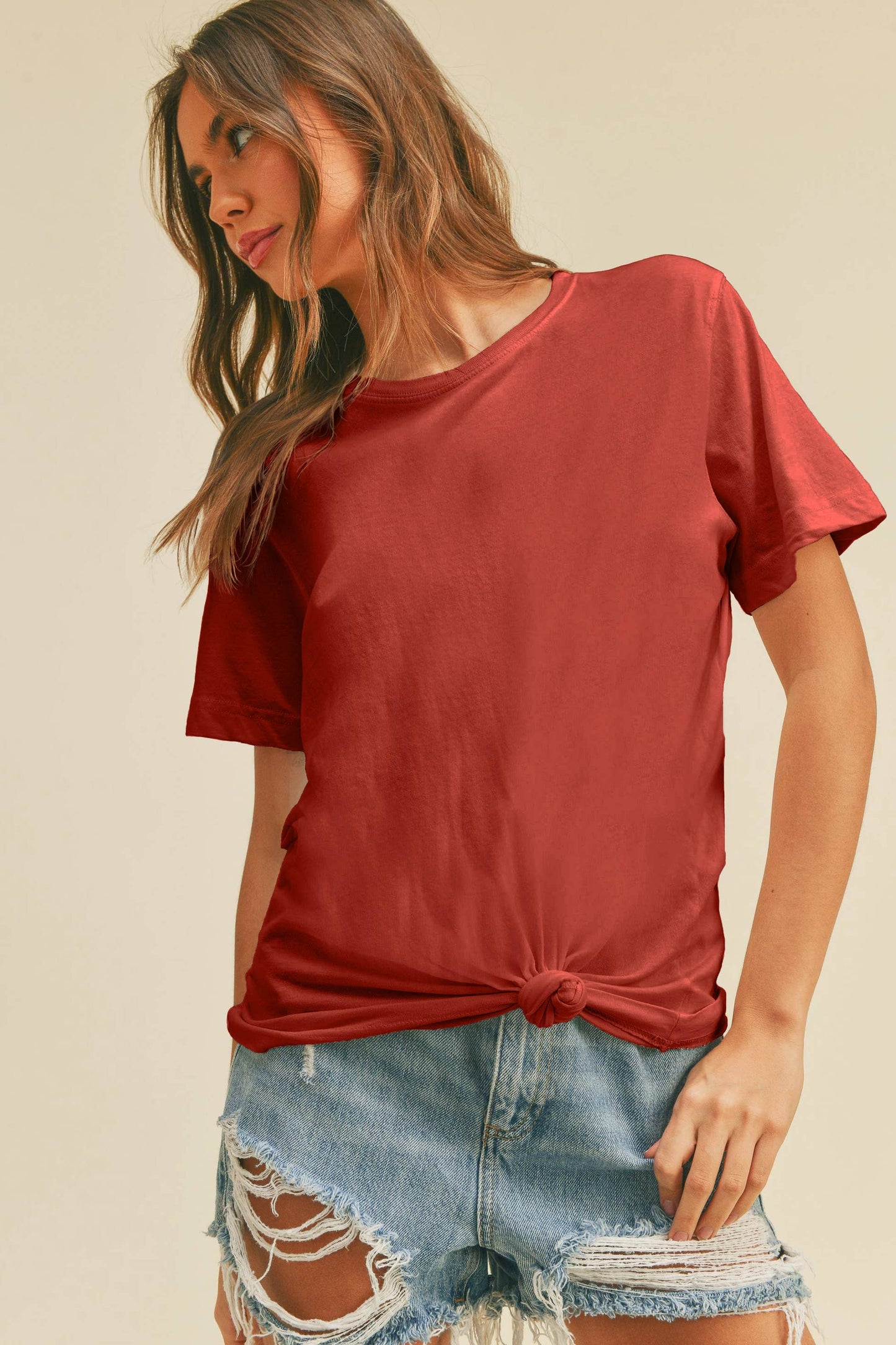 Women's Blank Classic Short Sleeve T-Shirt: NAVY