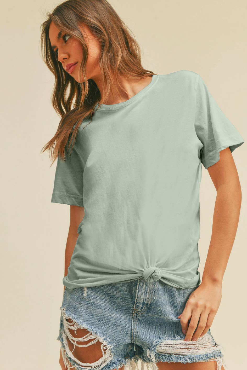 Women's Blank Classic Short Sleeve T-Shirt: NAVY