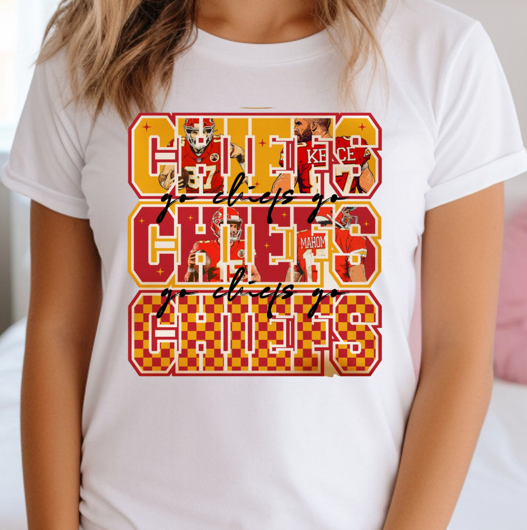 Go Chiefs Go Kansas City Tee or Sweatshirt: Black / Sweatshirt