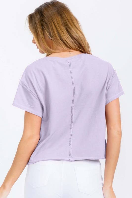 Women's The Essential Raw Edge Short Tee: Heather Grey