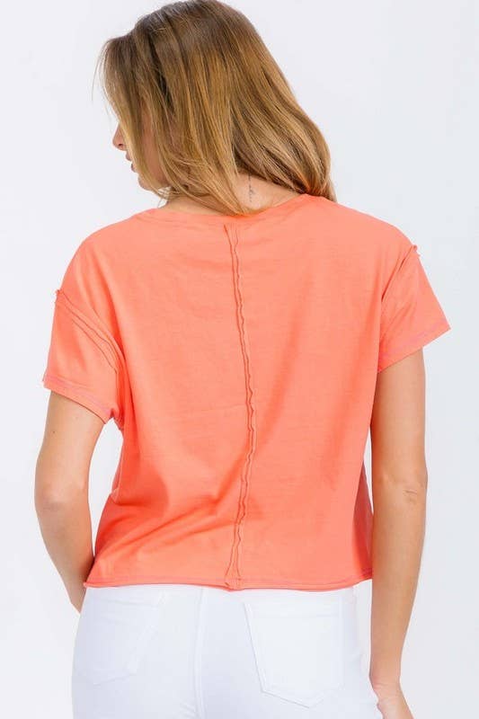 Women's The Essential Raw Edge Short Tee: Heather Grey