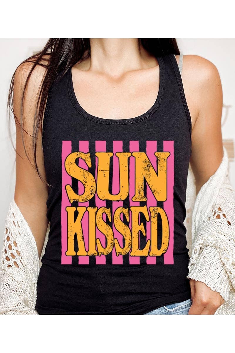 Women's Sun Kissed Graphic Racerback Tank: BANANA