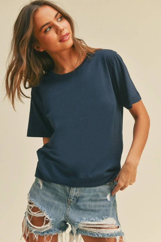 Blank Classic Short Sleeve T-Shirt: NAVY