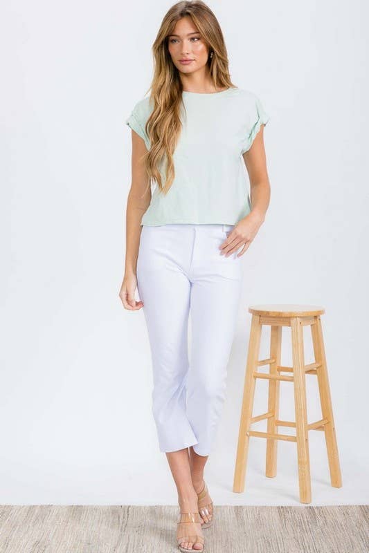 Women's The Essential Raw Edge Short Tee: Heather Grey