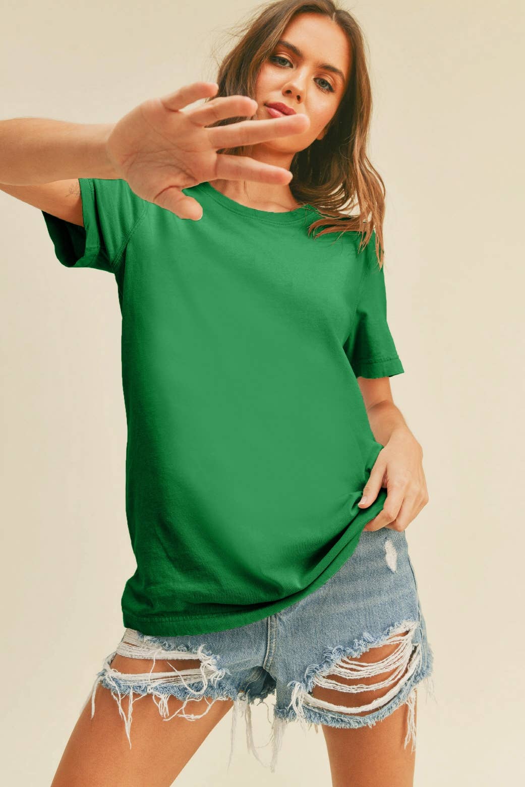 Women's Blank Classic Short Sleeve T-Shirt: NAVY