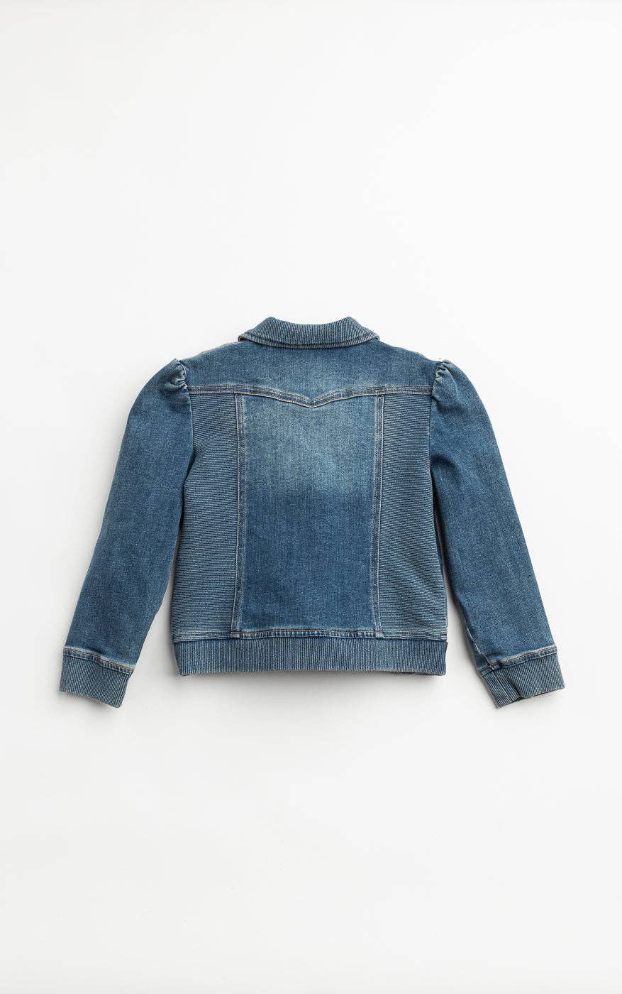 Girl's Adventure Jacket: Medium Dark Wash