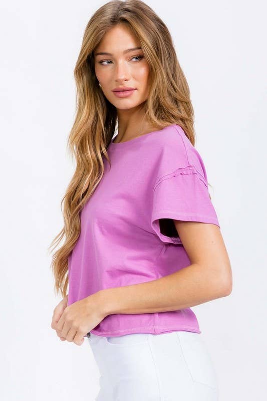 Women's The Essential Raw Edge Short Tee: Heather Grey
