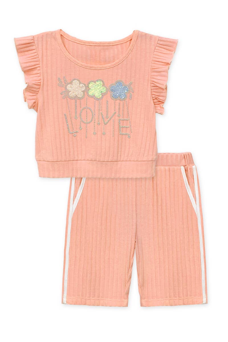 Toddler Girl 2pc Bermuda Short Set : Lilac