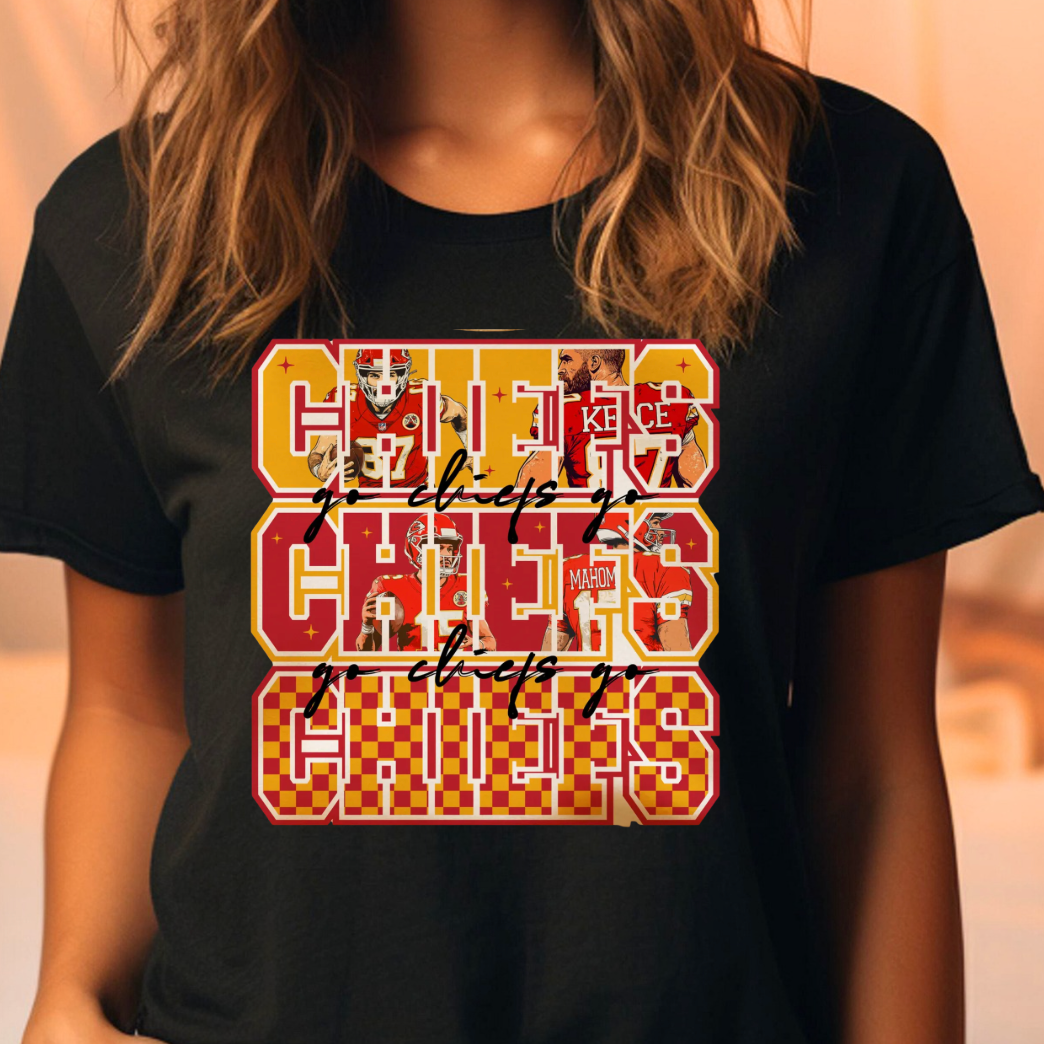 Go Chiefs Go Kansas City Tee or Sweatshirt: Black / Sweatshirt