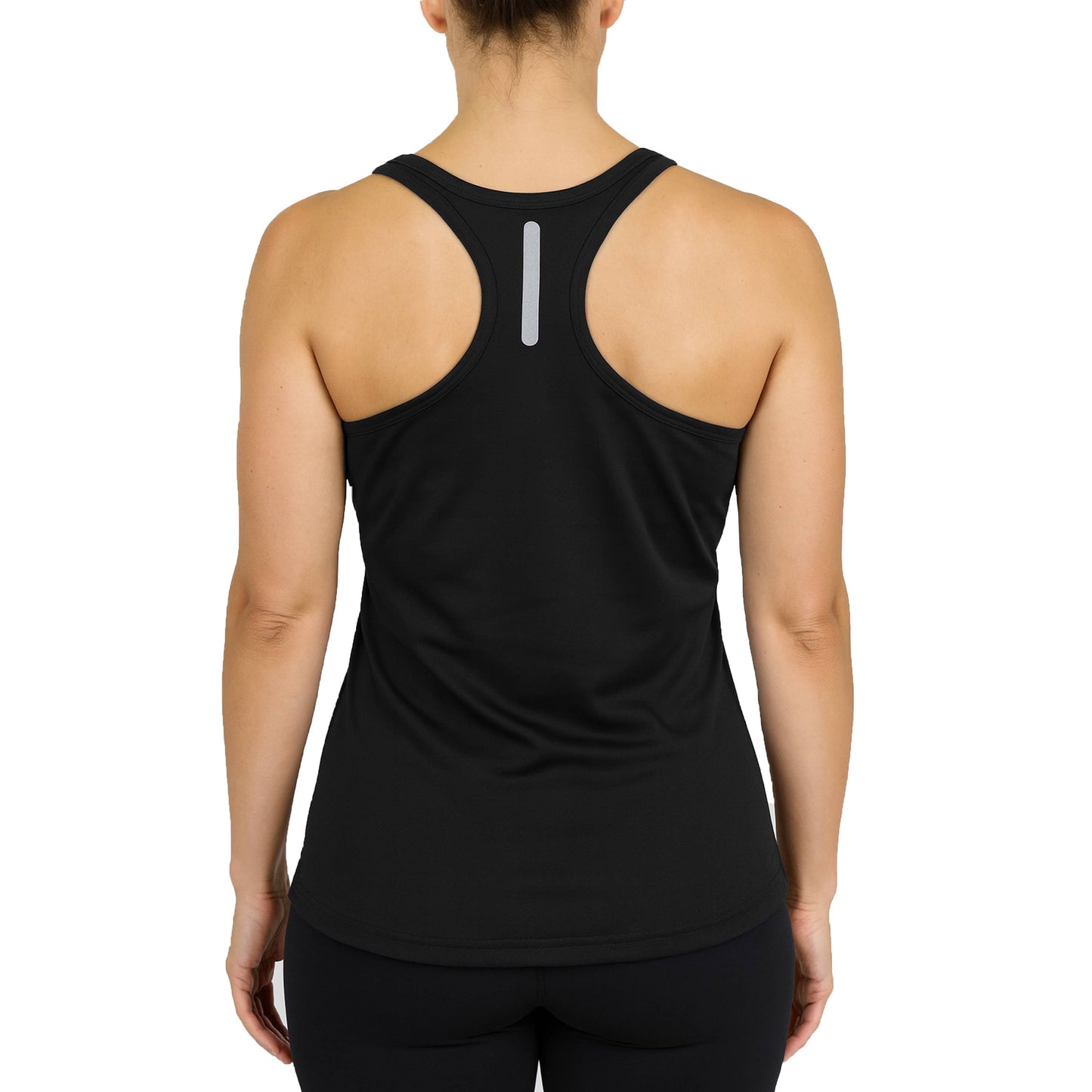 Women's Moisture Wicking Racerback Tanks: Black
