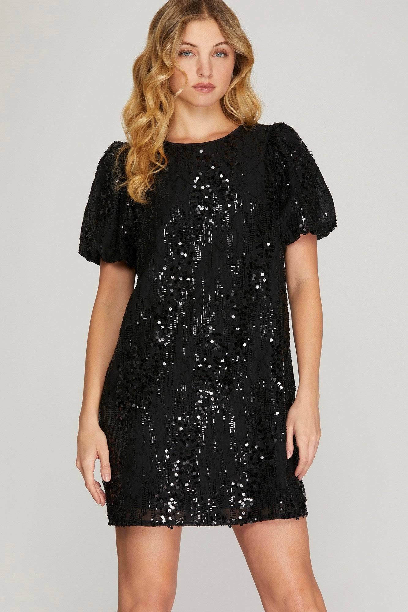 Black Sequin Dress