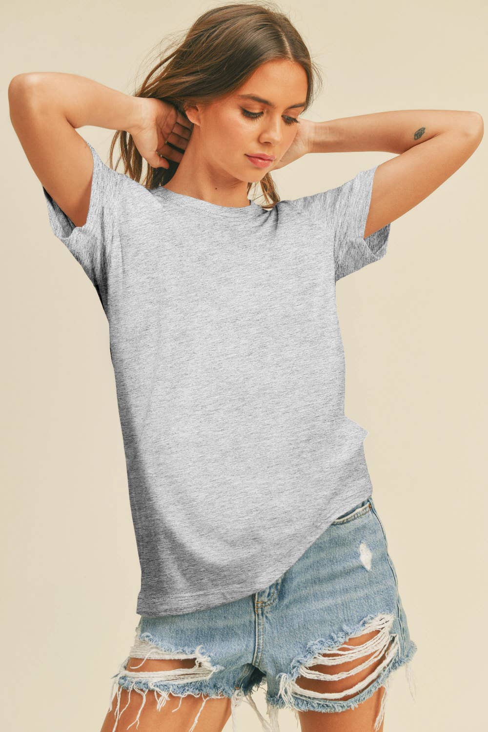 Women's Blank Classic Short Sleeve T-Shirt: NAVY