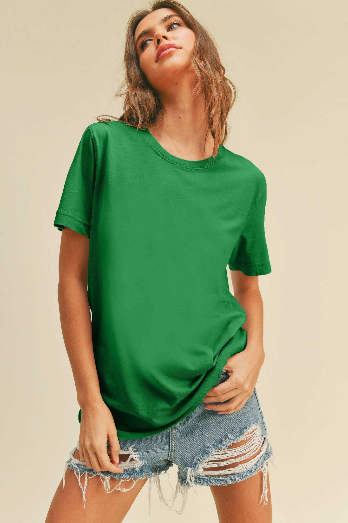 Women's Blank Classic Short Sleeve T-Shirt: NAVY
