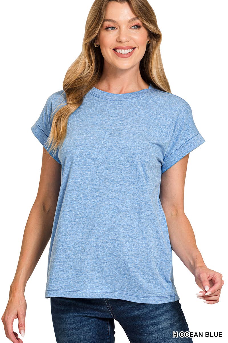 Women's Cotton Crew Neck Short Sleeve T Shirt: WHITE