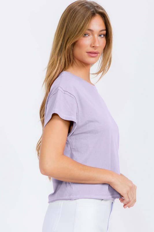 Women's The Essential Raw Edge Short Tee: Heather Grey