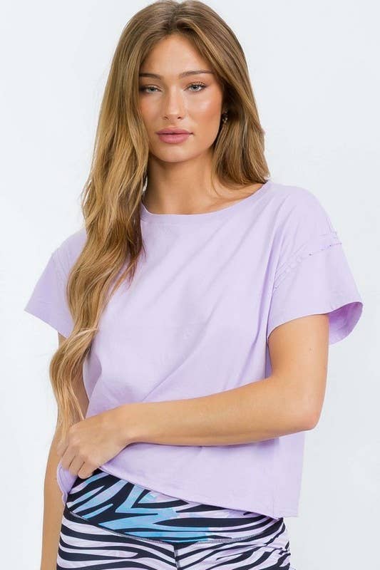 Women's The Essential Raw Edge Short Tee: Heather Grey