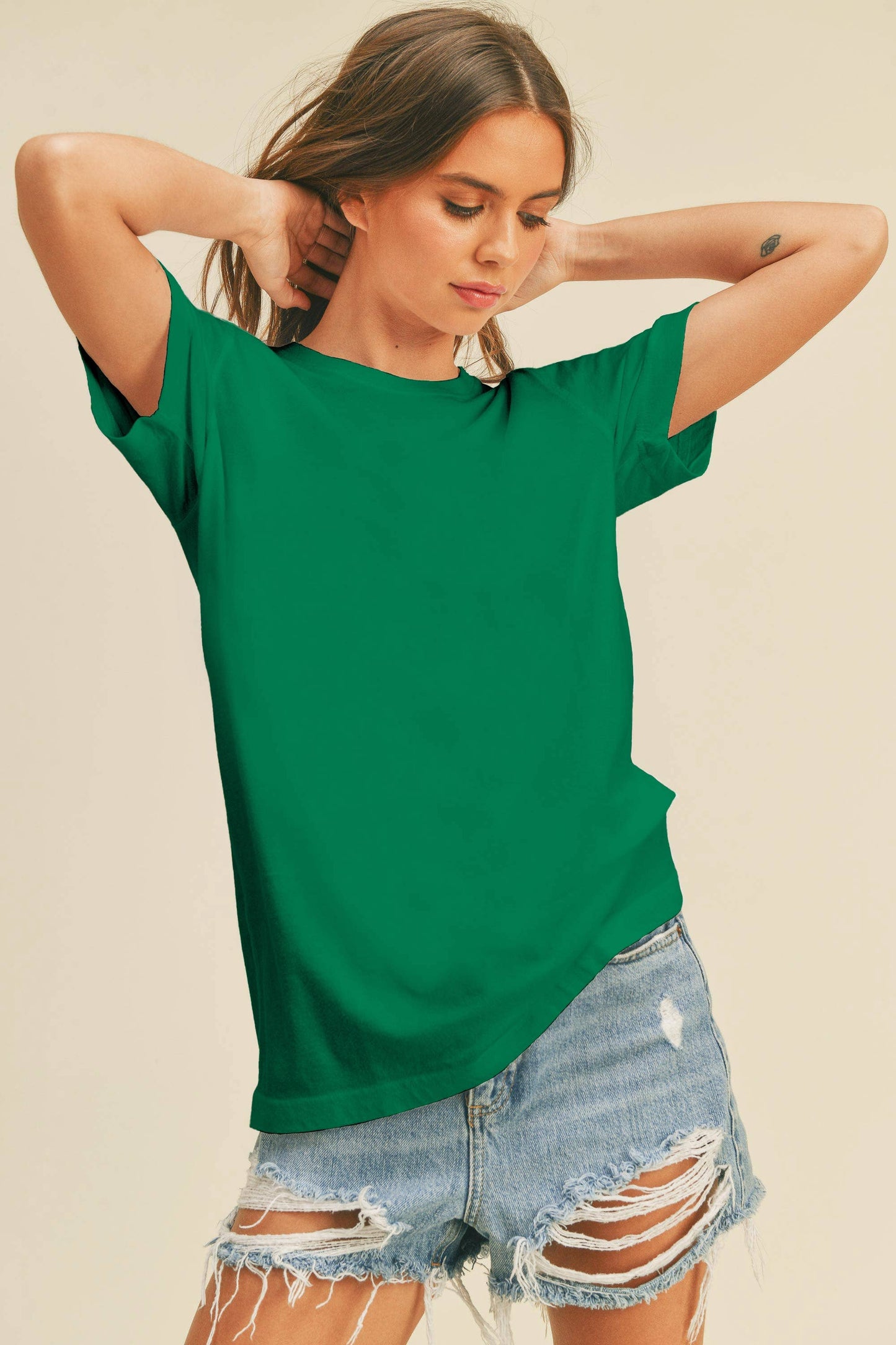 Women's Blank Classic Short Sleeve T-Shirt: NAVY