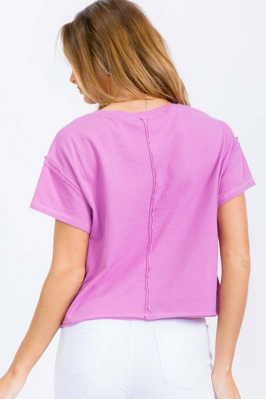 Women's The Essential Raw Edge Short Tee: Heather Grey