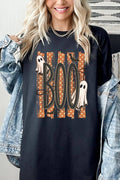 BOO Ghost Graphic Heavy Cotton Tee: BLACK