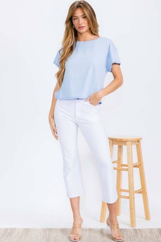 Women's The Essential Raw Edge Short Tee: Heather Grey