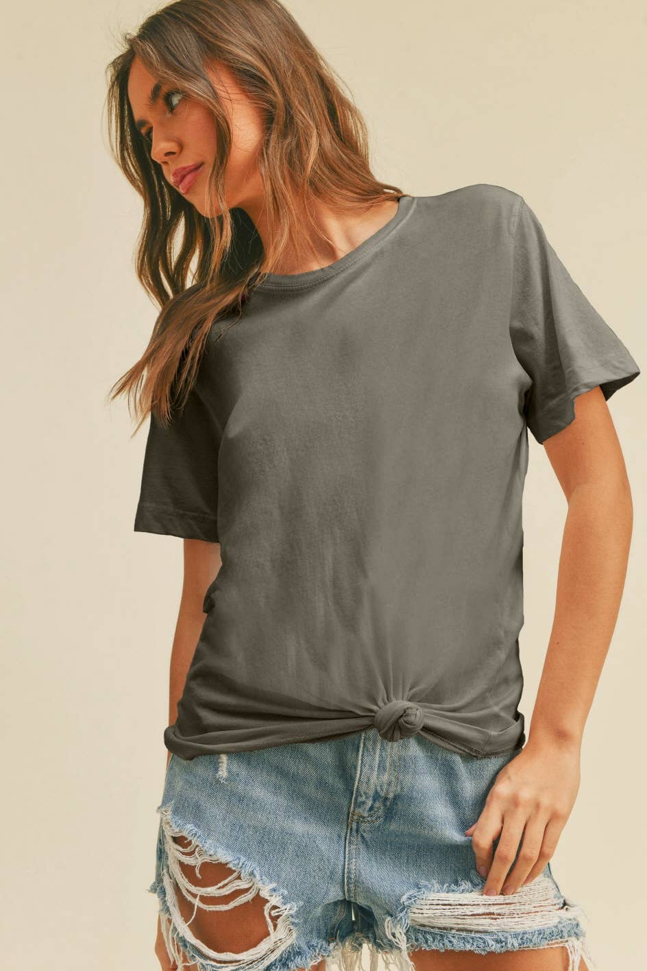 Women's Blank Classic Short Sleeve T-Shirt: NAVY