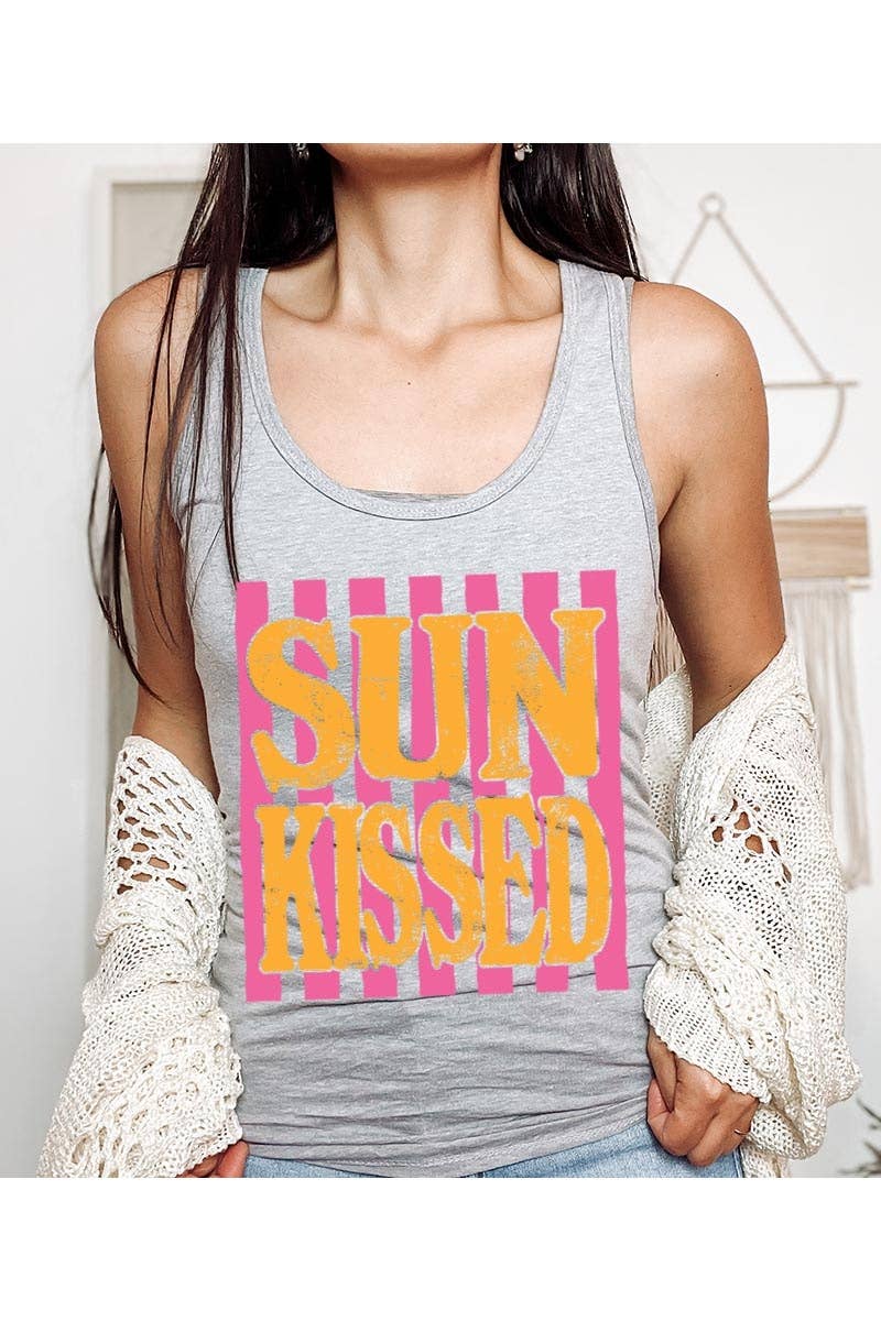Women's Sun Kissed Graphic Racerback Tank: BANANA