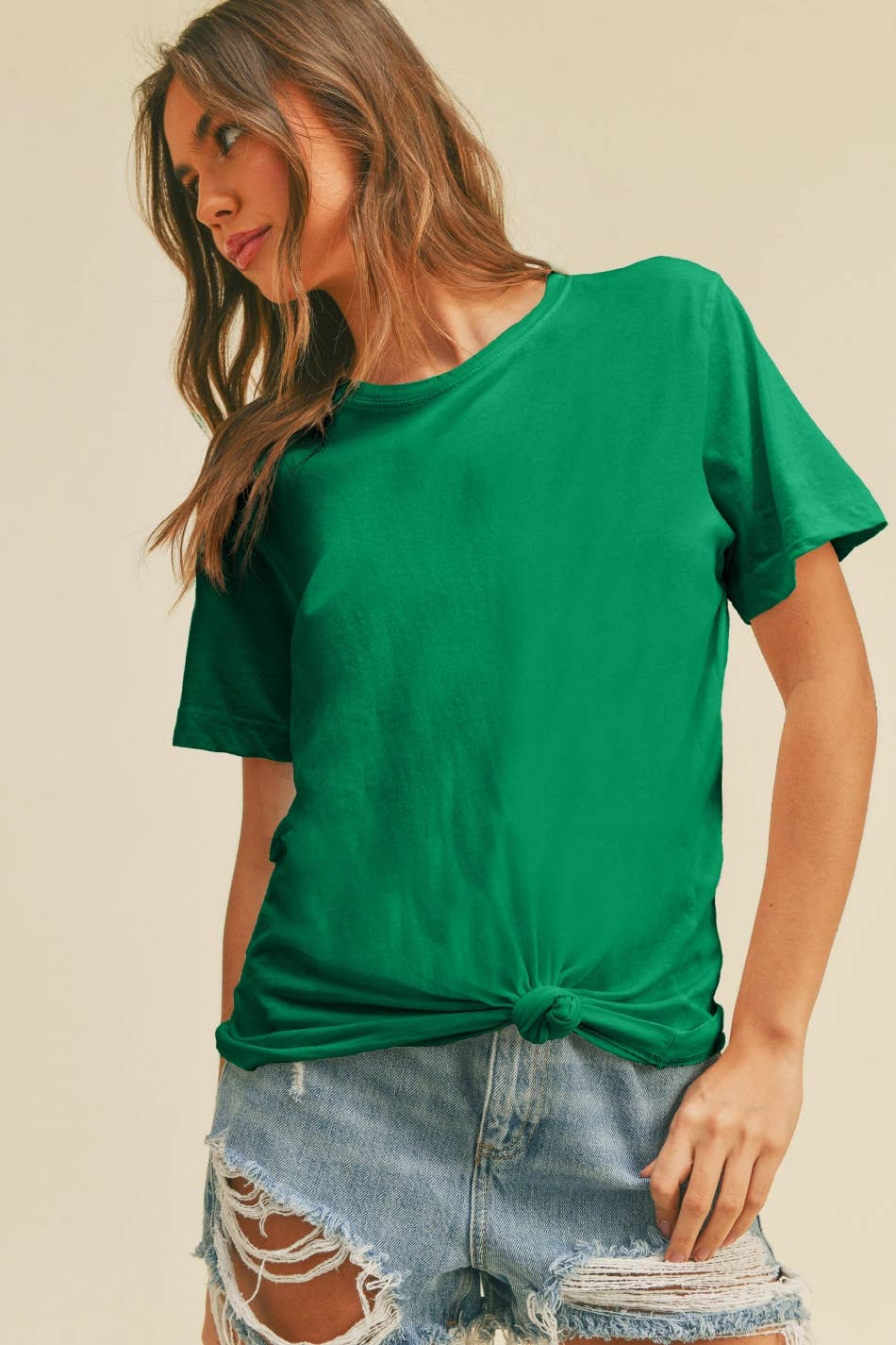 Women's Blank Classic Short Sleeve T-Shirt: NAVY